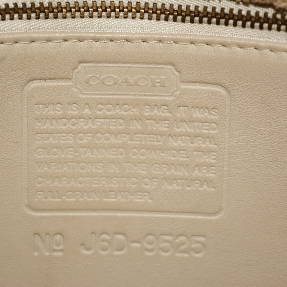 Vintage Y2K Coach Stewardess Bag Beige Leather Messenger Crossbody Purse 9525 - Picture 11 of 11